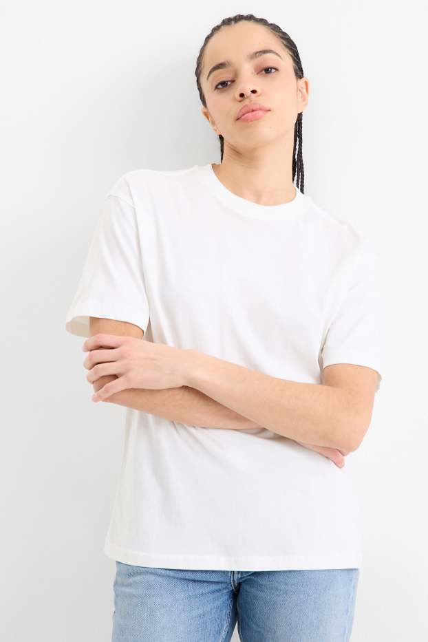 Femmes - T-shirt - oversize - blanc
