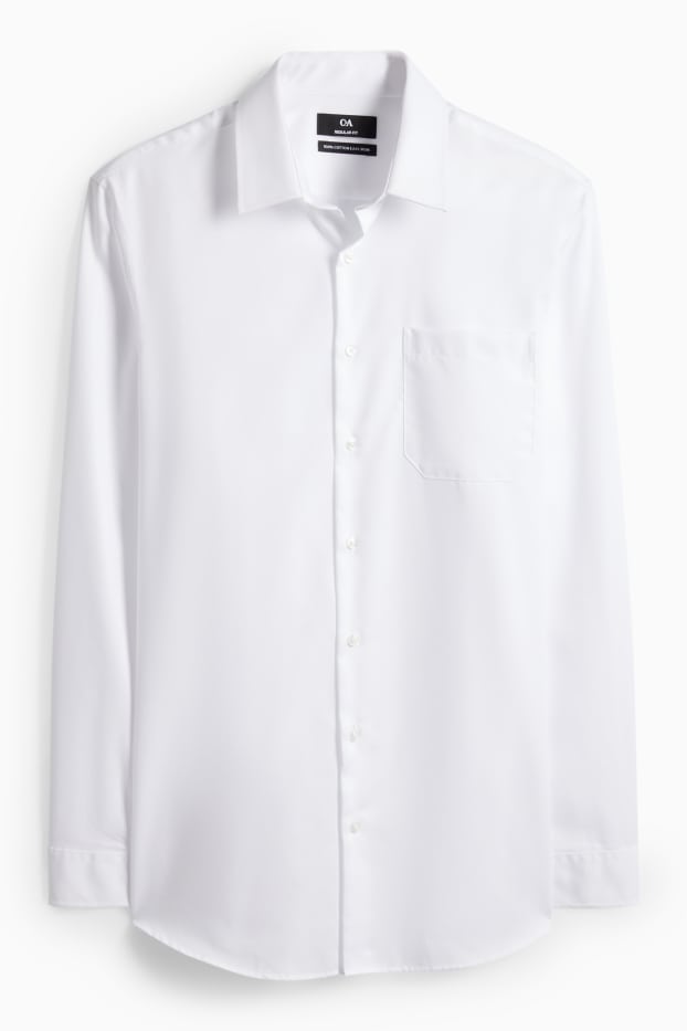 Herren - Businesshemd - Regular Fit - Kent - bügelleicht - weiß