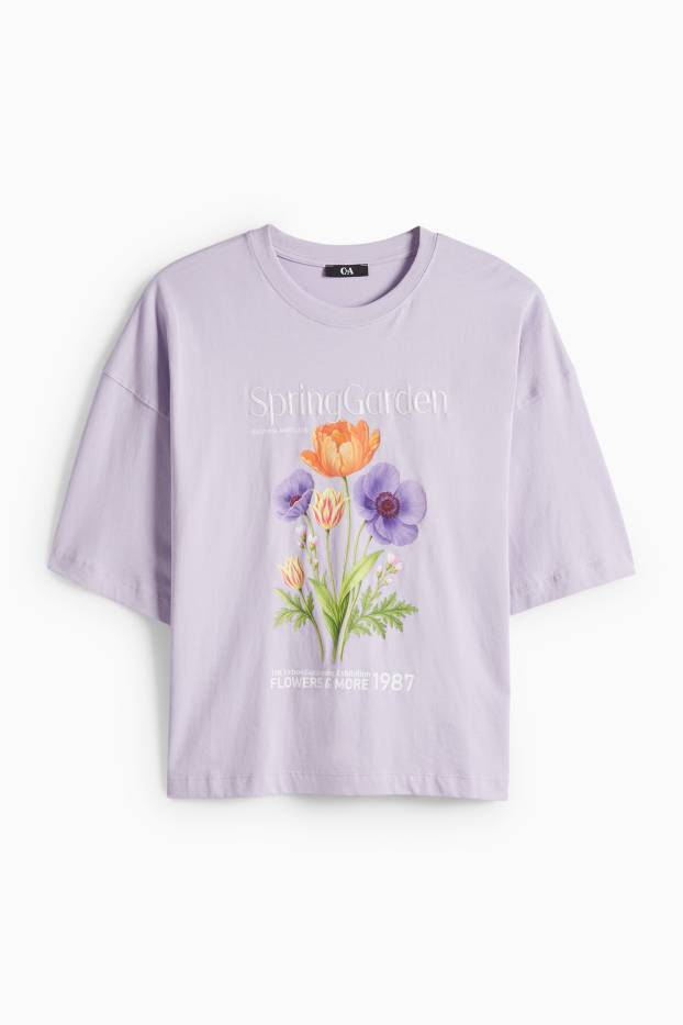 Women - T-shirt - regular fit - purple