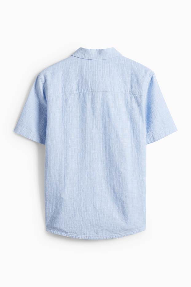 Enfants garçons - Chemise - lin mélangé - bleu clair