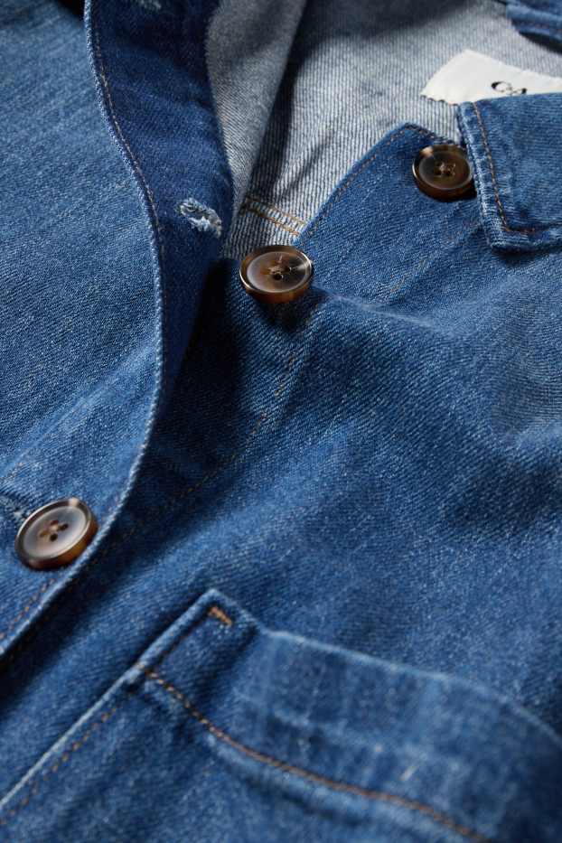 Femmes - Veste en jean courte - bleu foncé