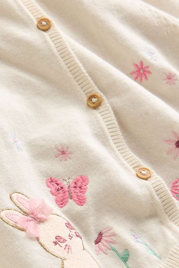 Enfants filles - Gilet en maille - crème