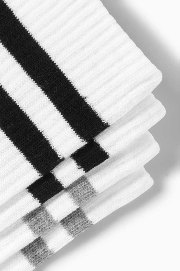 Copii - Băieți - Multipack 5 perechi - șosete de tenis - alb / negru