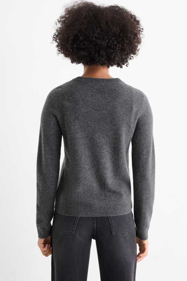 Women - Cashmere cardigan - gray