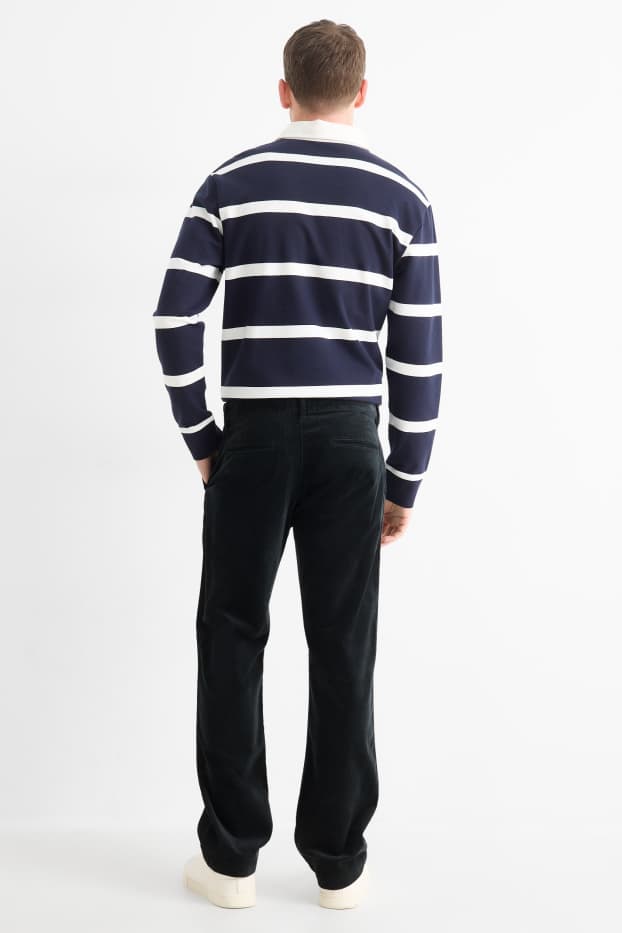 Herren - Chino - Regular Fit - strukturiert - schwarz