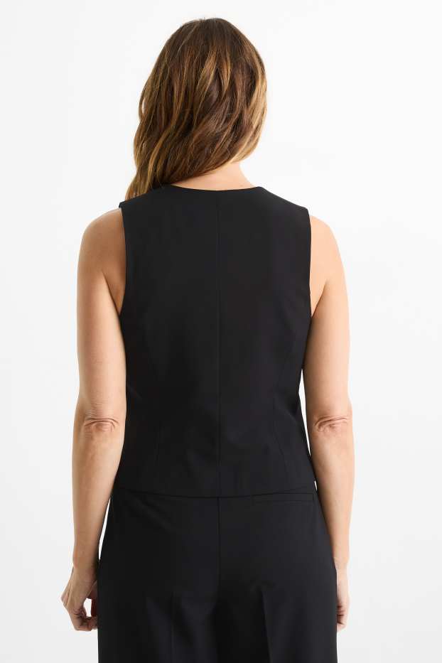 Damen - Business-Weste - Regular Fit - schwarz