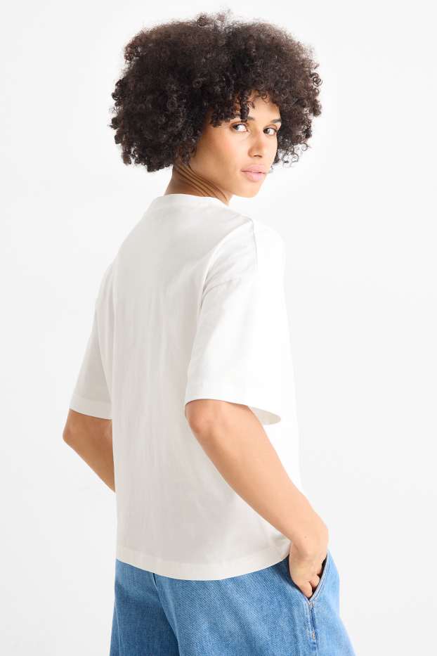 Donna - T-shirt - regular fit - bianco