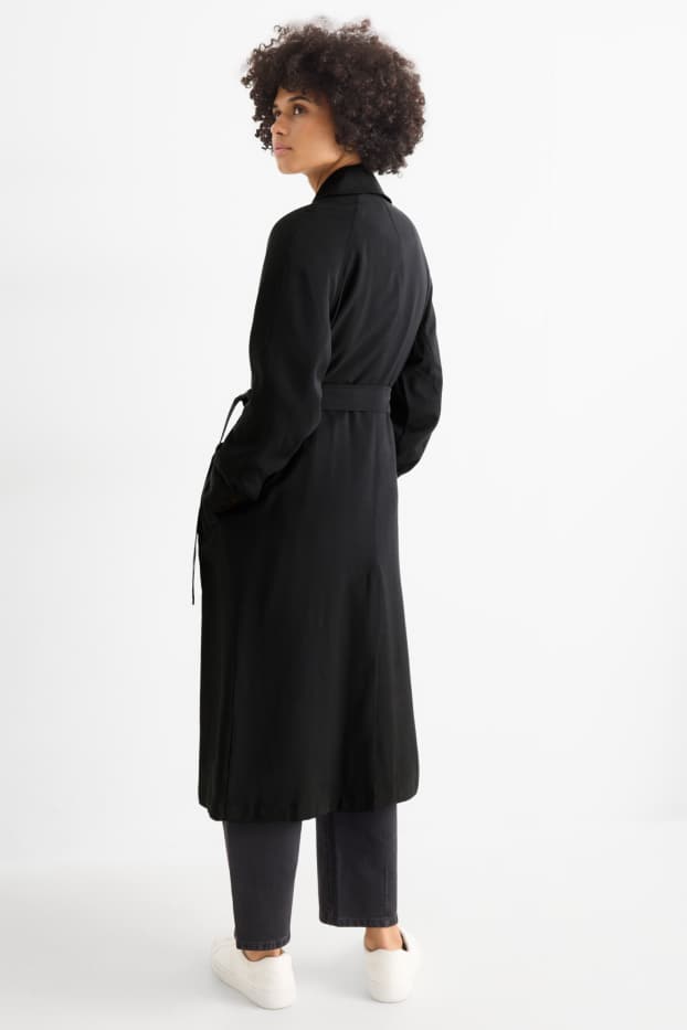 Damen - Trenchcoat - schwarz
