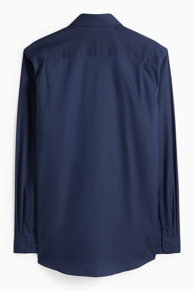 Home - Camisa formal - regular fit - Kent - fàcil de planxar - blau fosc