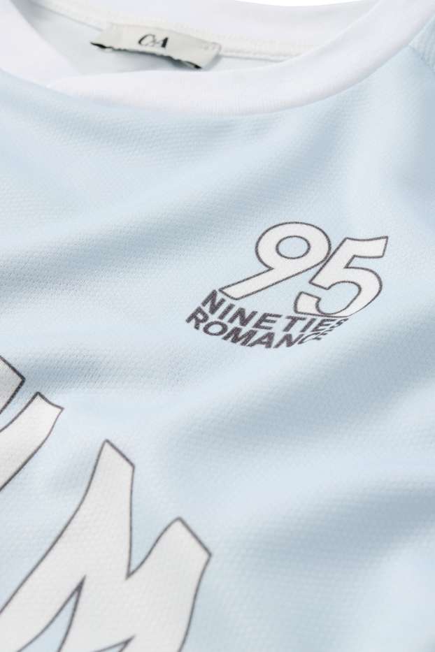 Women - T-shirt - oversized - light blue