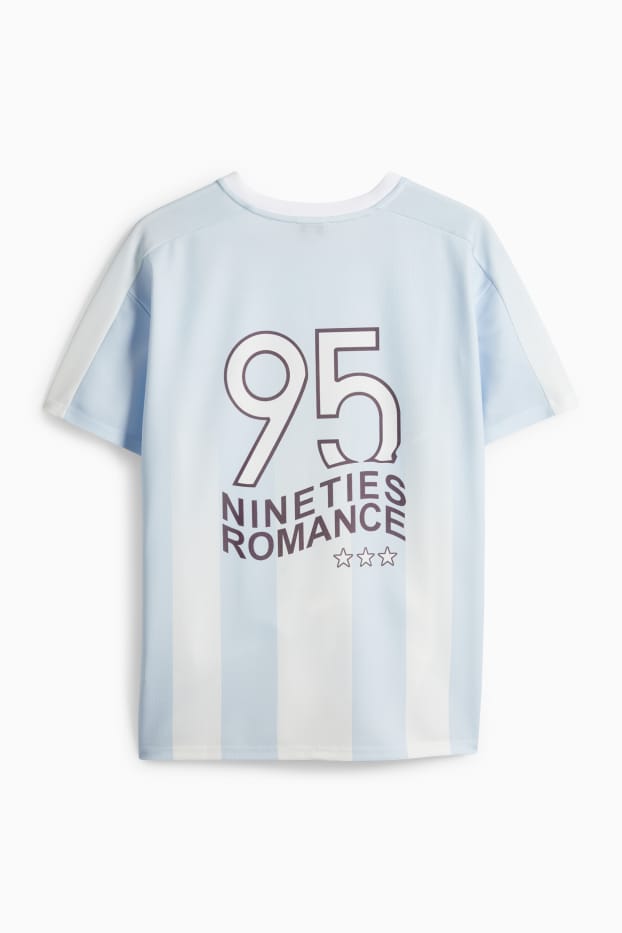 Women - T-shirt - oversized - light blue