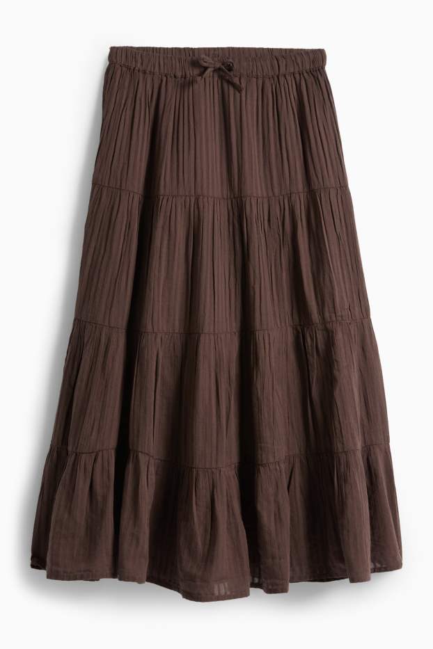 Copii - Fete - Fustă - cu dungi - maro închis