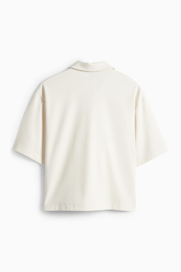 Femmes - Polo - relaxed fit - beige