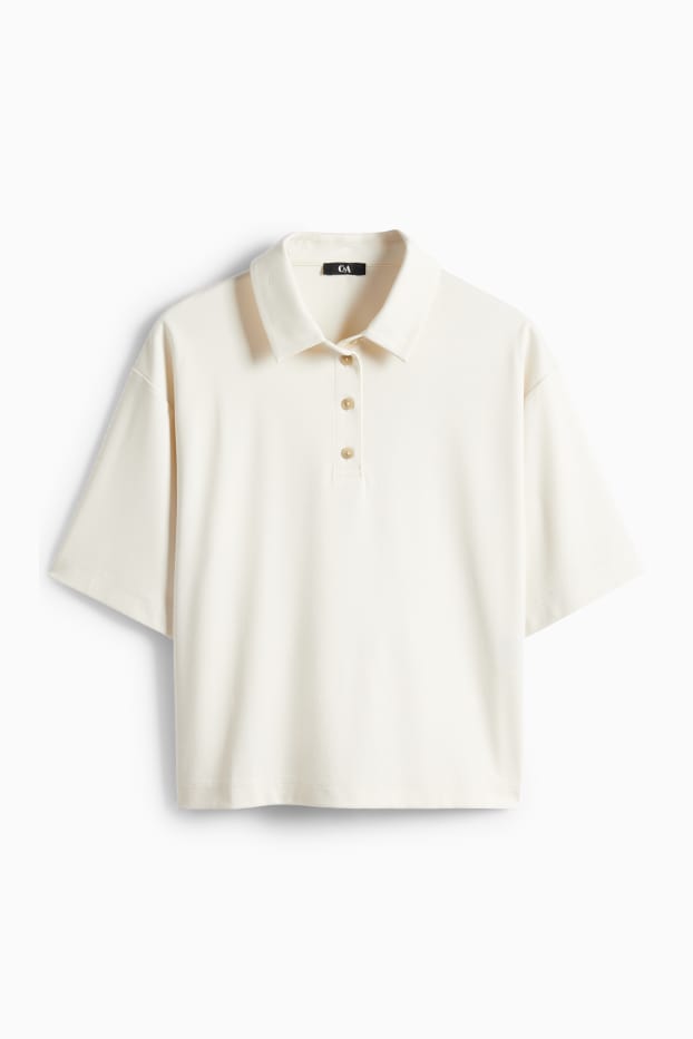 Femmes - Polo - relaxed fit - beige