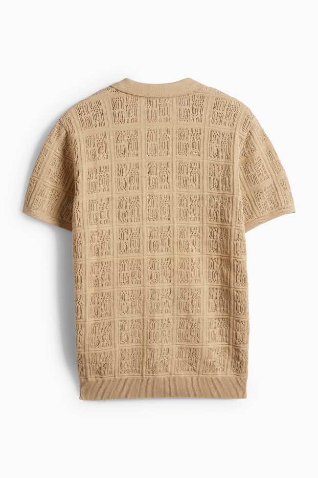 Enfants garçons - Chemise en maille - finition texturée - beige