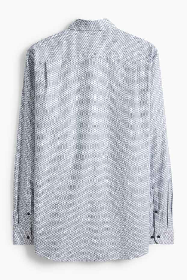 Men - Business shirt - regular fit - kent collar - easy-iron - patterned - light gray