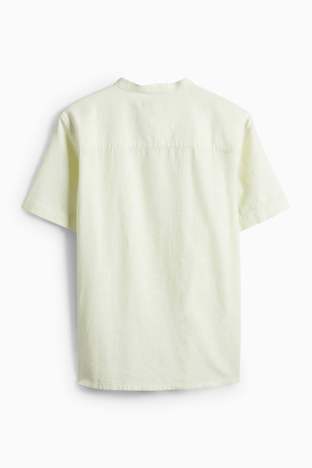 Enfants garçons - Chemisier avec teneur en lin - jaune clair