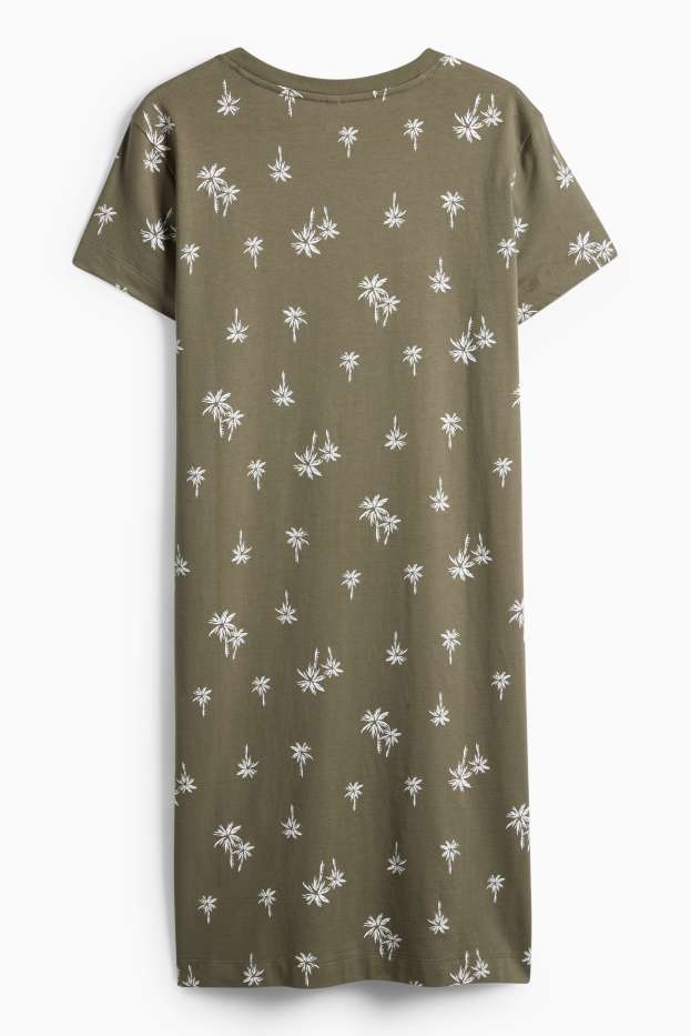 Damen - Nachthemd - gemustert - khaki