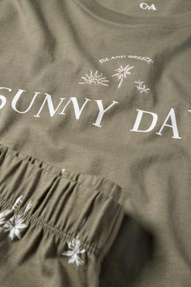 Damen - Shorty-Pyjama - khaki