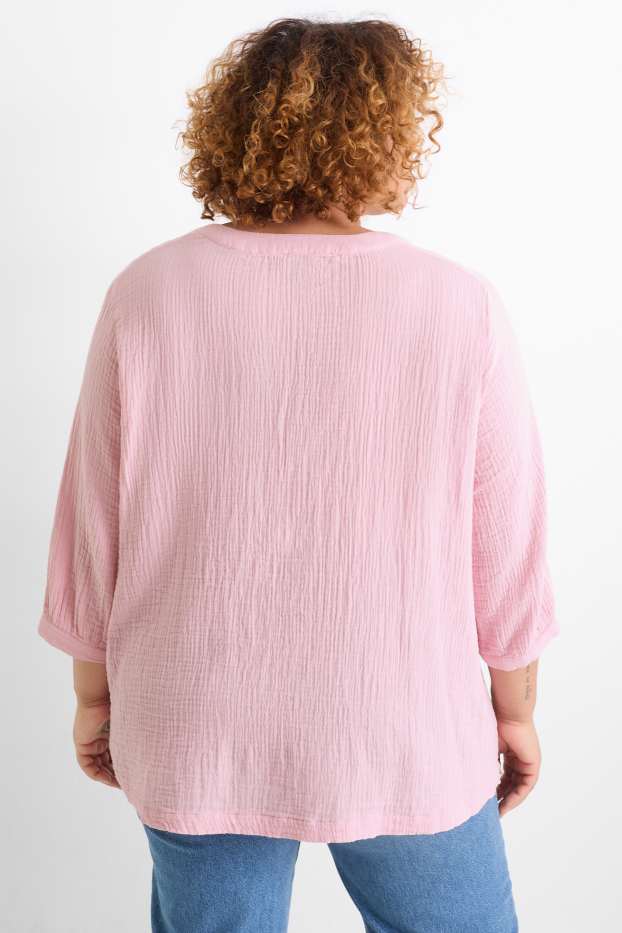 Dona - Brusa de mussolina - rosa