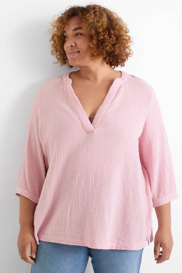 Dona - Brusa de mussolina - rosa