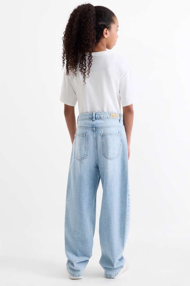Kinder Mädchen - Barrel Jeans - blau