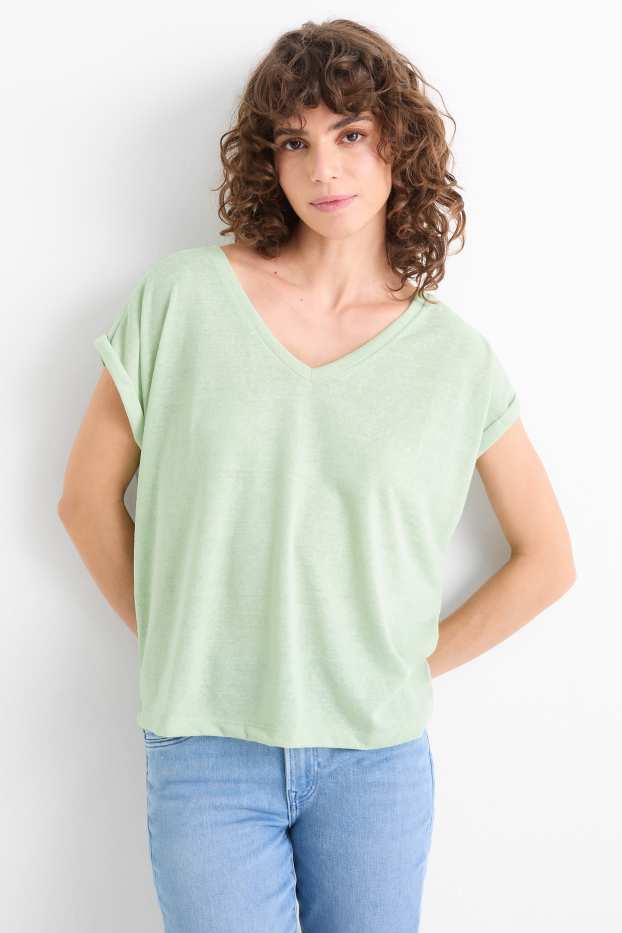 Dames - T-shirt - lichtgroen