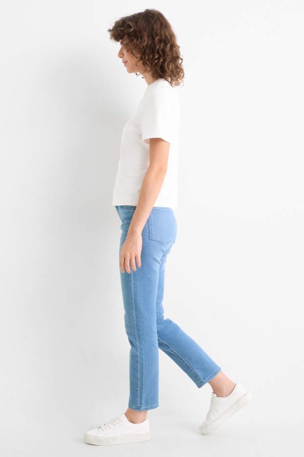 Damen - Slim Jeans - Mid Waist - Jog Denim - hellblau