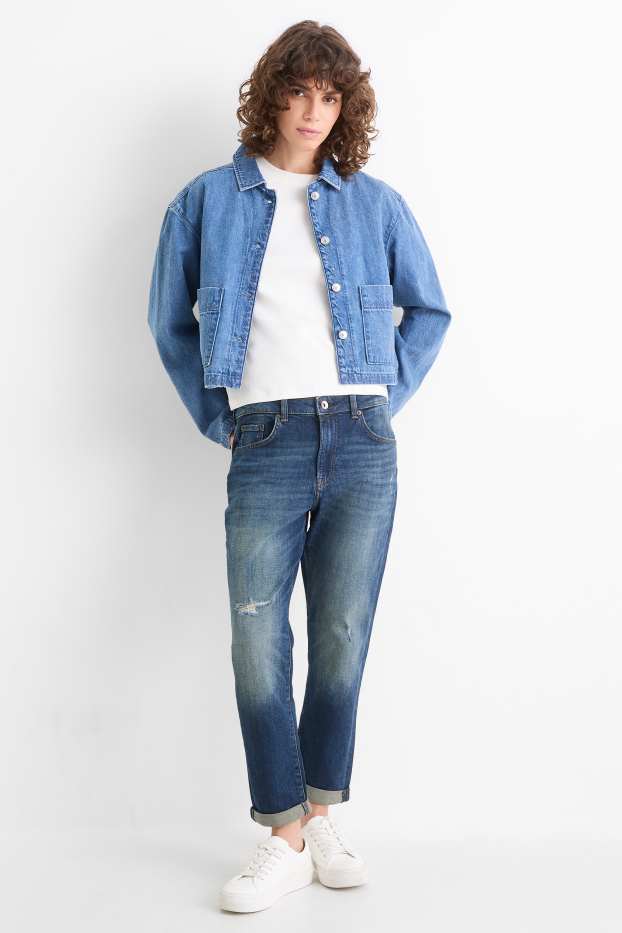 Dona - Boyfriend Jeans - mid waist - texà blau grisenc
