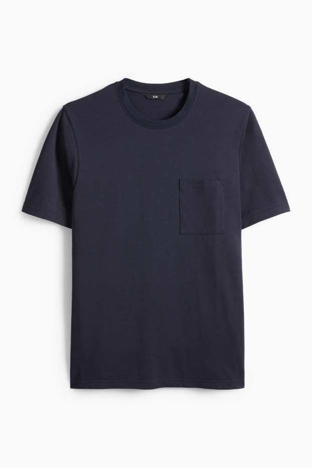Hommes - T-shirt - regular fit - bleu foncé