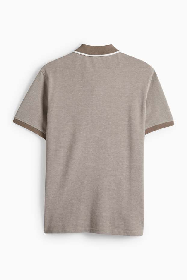 Men - Polo shirt - regular fit - beige