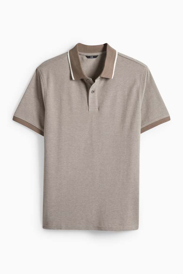Men - Polo shirt - regular fit - beige
