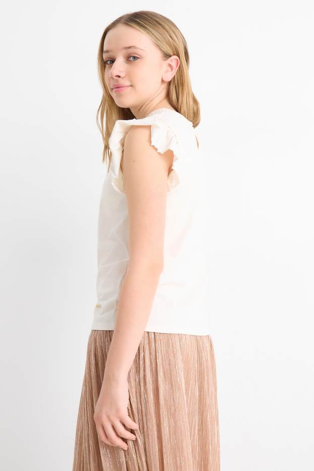 Bambine - Maglia a maniche corte - bianco crema