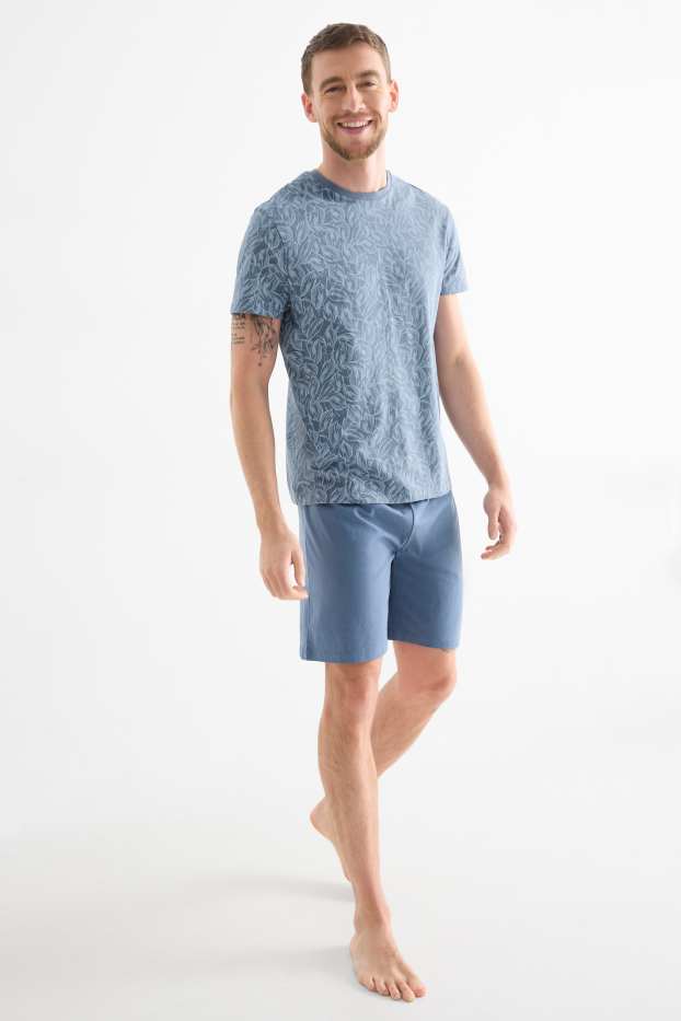 Men - Short pyjamas - blue