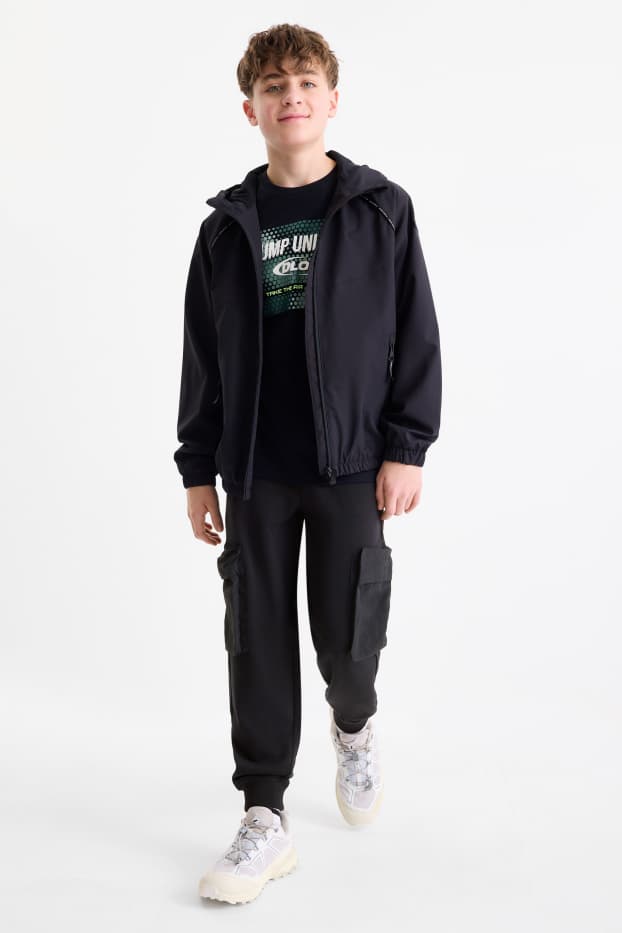 Bambini - Pantaloni sportivi cargo - nero