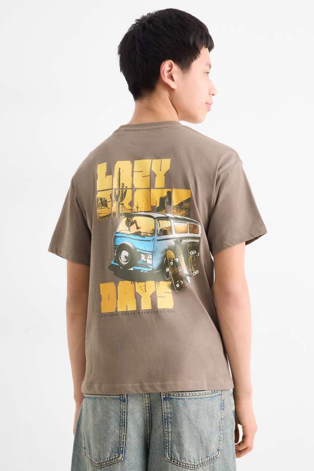 Enfants garçons - Skate - T-shirt - taupe