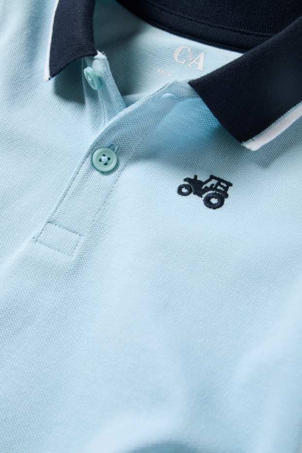 Copii - Băieți - Tricou polo - albastru deschis