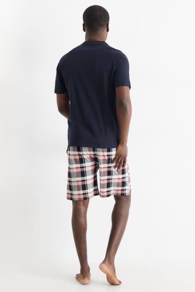 Heren - Shortama - donkerblauw