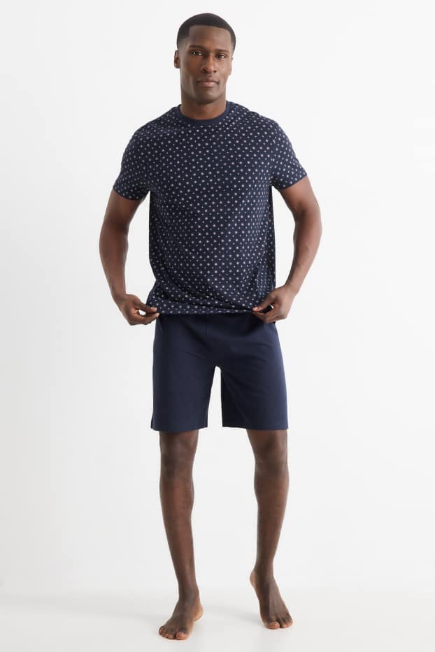 Herren - Shorty-Pyjama - dunkelblau