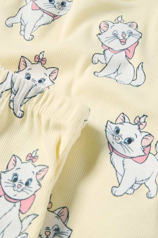 Enfants filles - Aristochats - pyjashort - finition côtelée - 2 pièces - jaune clair