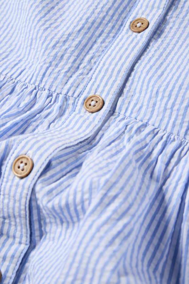 Bambine - Vestito - a righe - bianco / azzurro