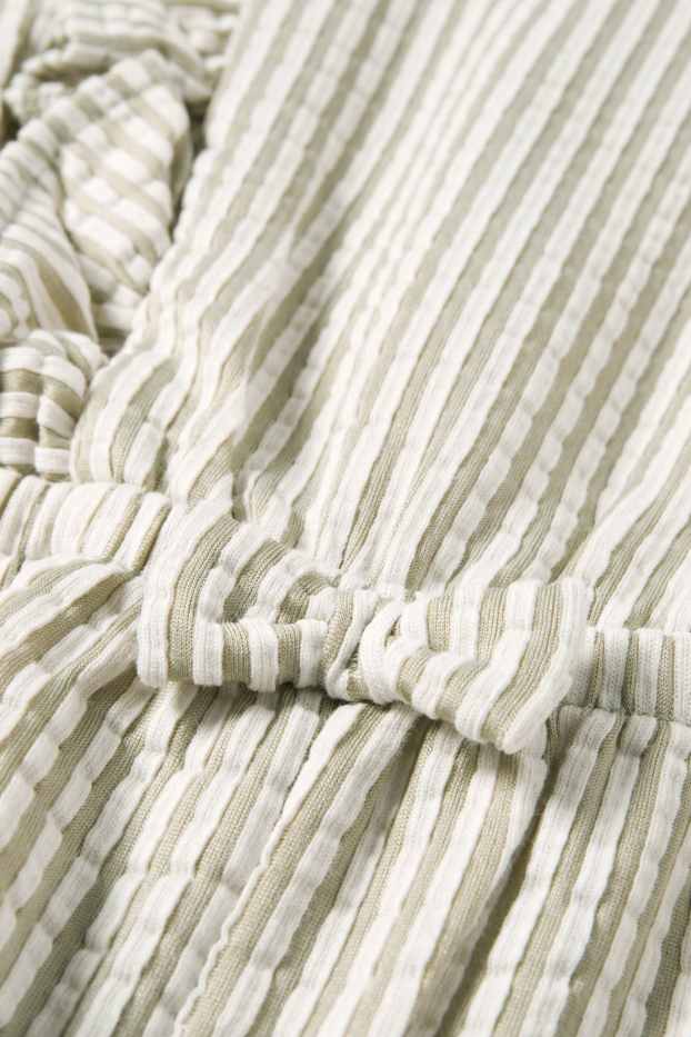Baby Girls - Baby jumpsuit - striped - textured - light green