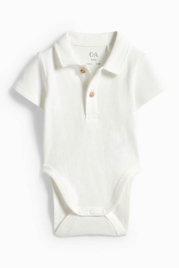 Unisex - Baby bodysuit - textured - white