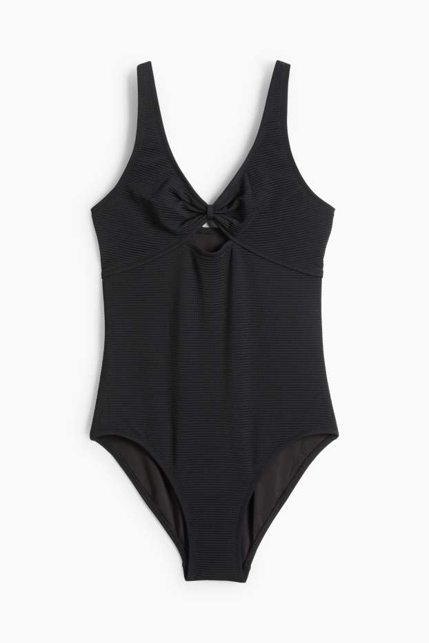 Nena - Banyador - acanalat - LYCRA® XTRA LIFE™ - negre