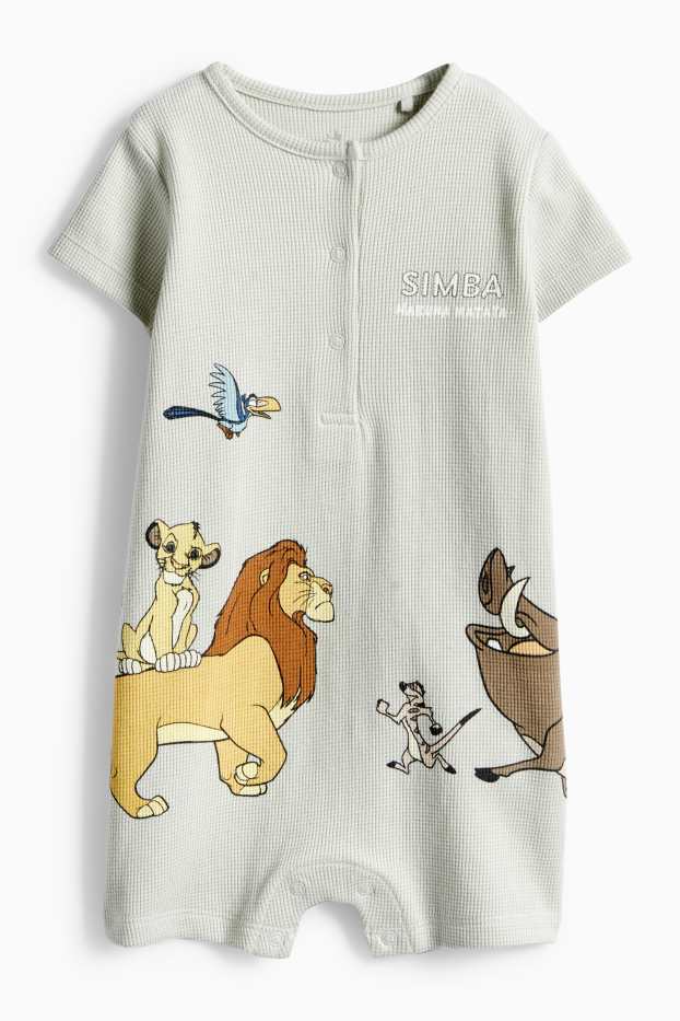 Baby: jongens - The Lion King - babypyjama - met structuur - mintgroen