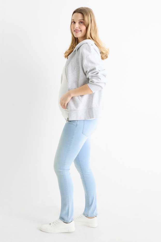 Dámské - Těhotenské džíny - slim jeans - LYCRA® - džíny - světle modré