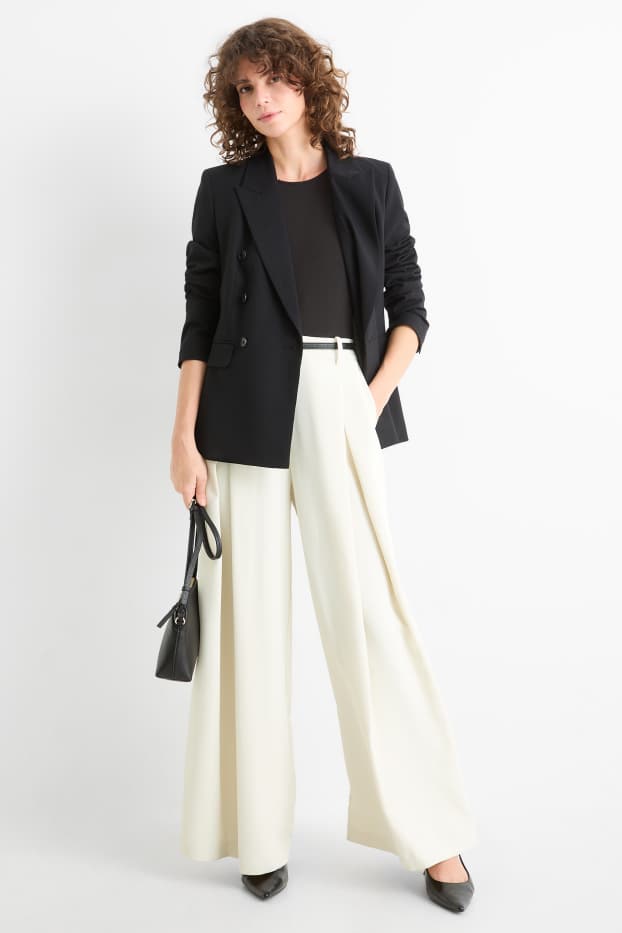 Donna - Tuta con cintura - nero / beige