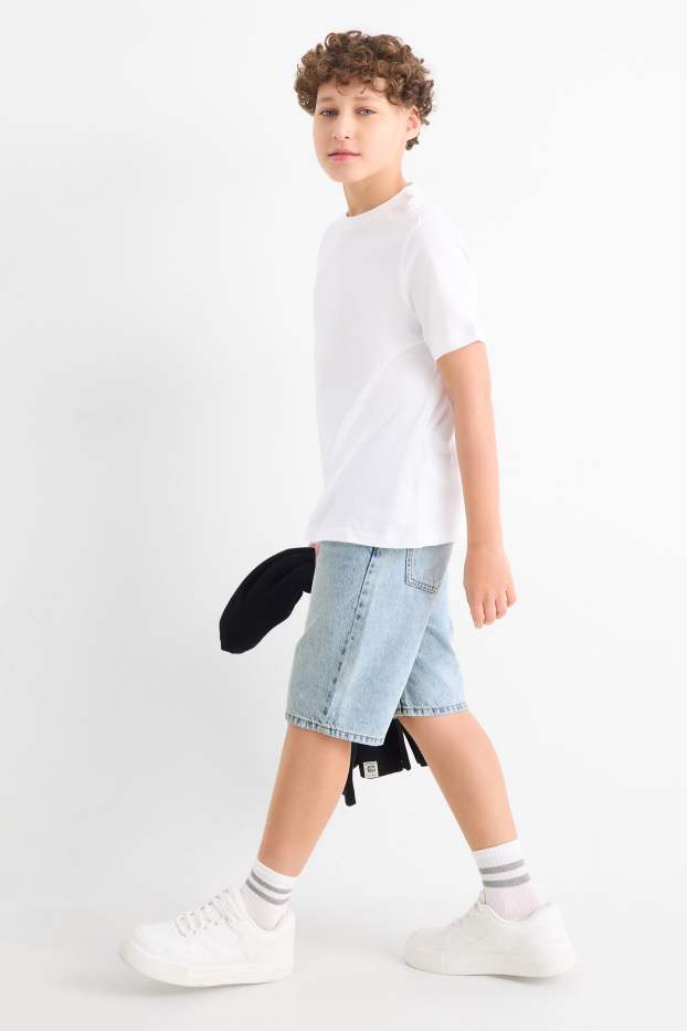 Enfants garçons - Bermudas en jean - bleu