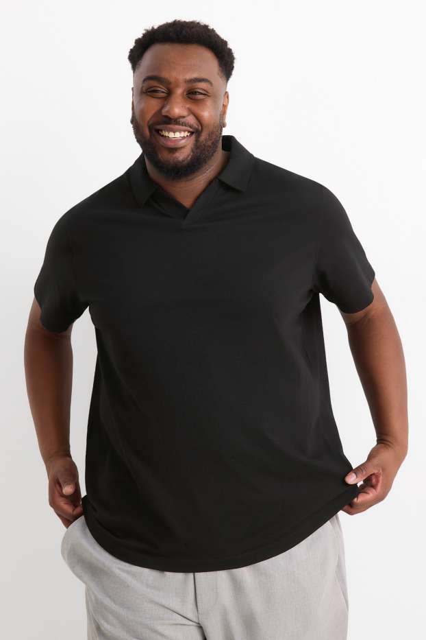 Pánské - Polokošile - regular fit - černá