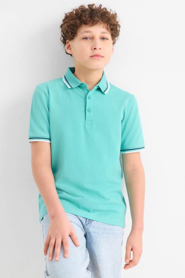 Enfants garçons - Polo - turquoise clair